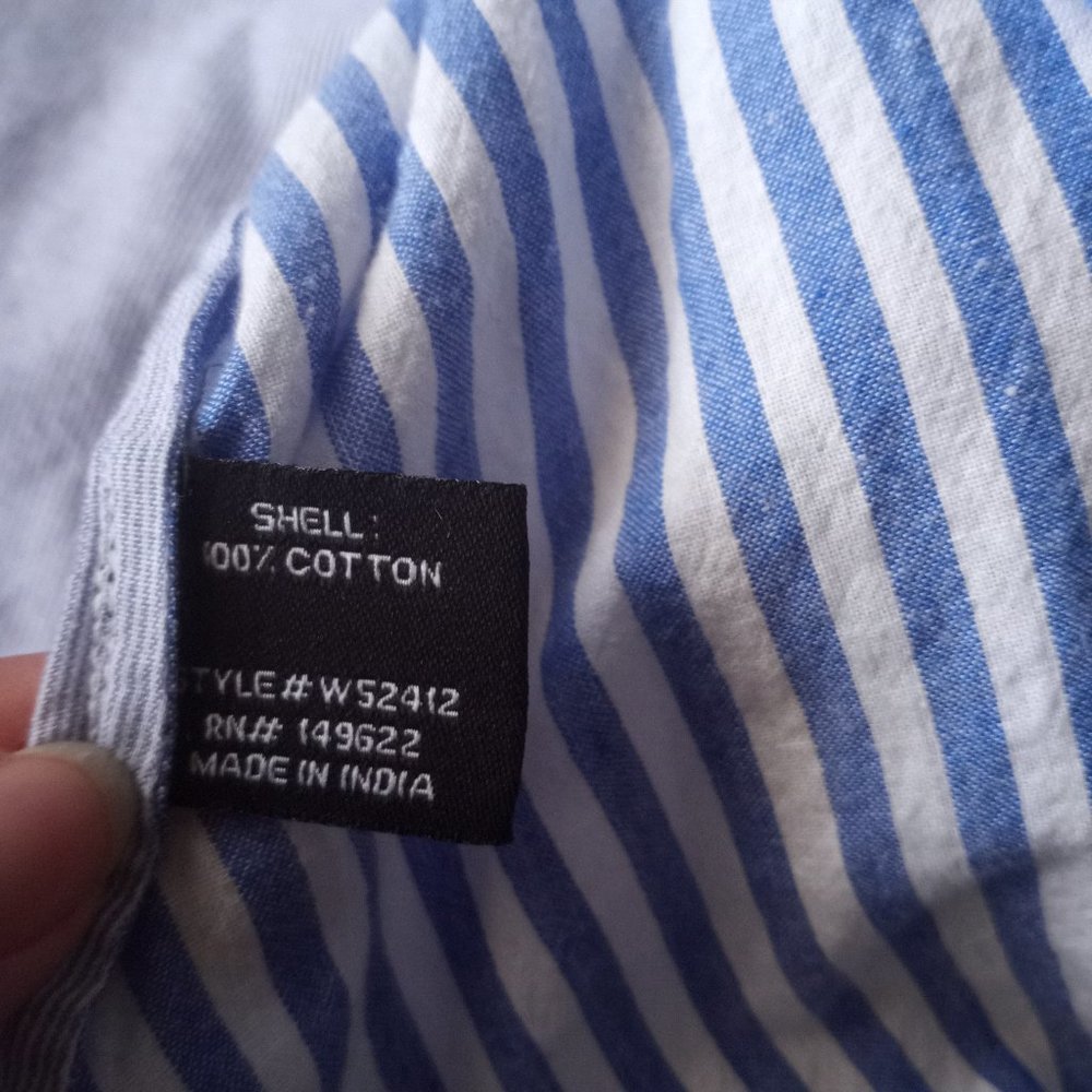 Walter Baker Blue Pinstriped Pattern Top - Picture 6 of 10